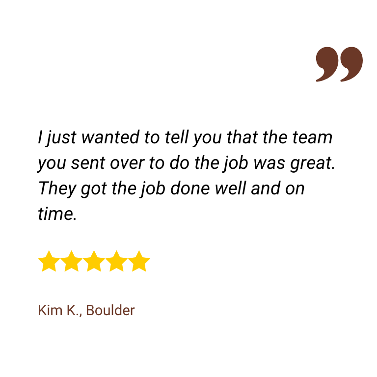 Five-star customer review of Colorado Window & Siding, number 2